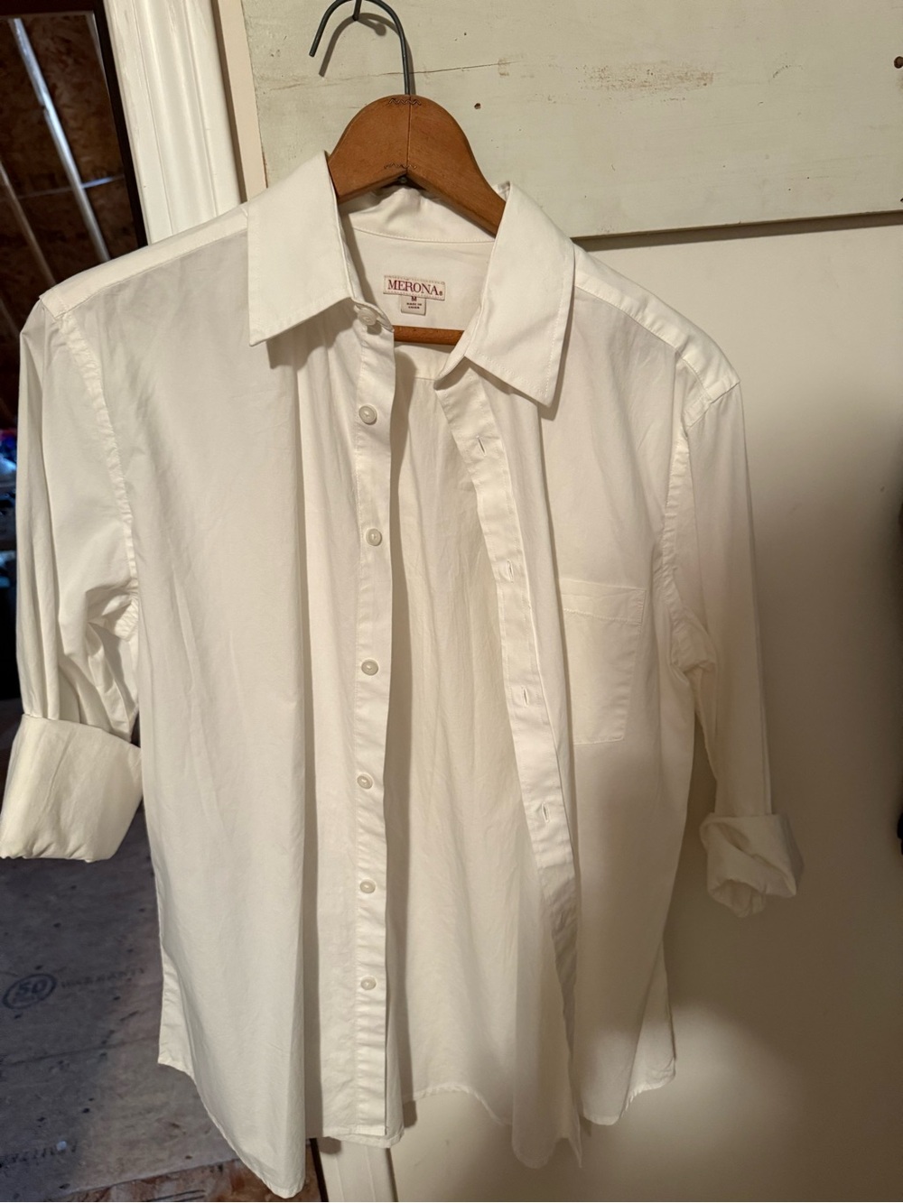 Merona White Button-Down Dress Shirt